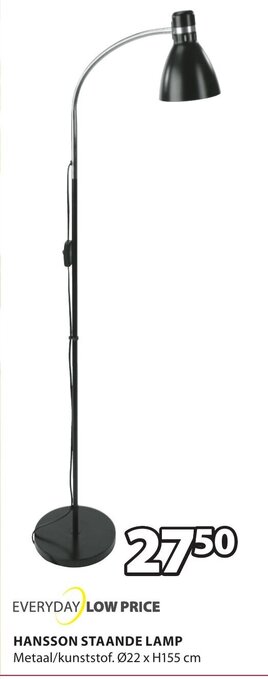 Jysk HANSSON STAANDE LAMP aanbieding