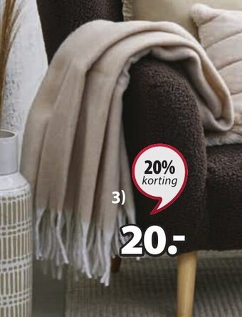 Jysk TUSENFRYD PLAID aanbieding