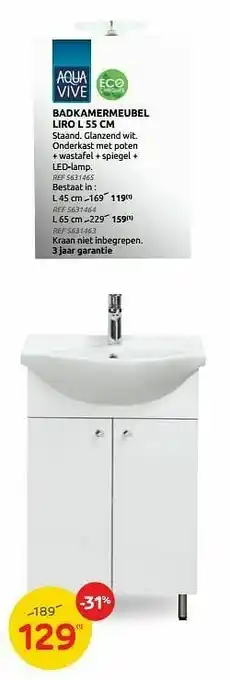 Brico Badkamermeubel liro aanbieding