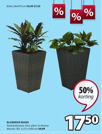 Jysk BLOMMOR MAND aanbieding