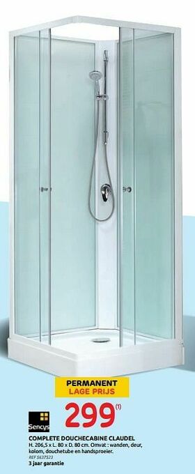 Brico Complete douchecabine claudel aanbieding