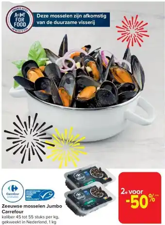 Carrefour Market Zeeuwse mosselen Jumbo aanbieding
