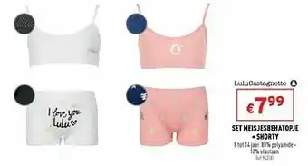 Set meisjesbehatopje + shorty
