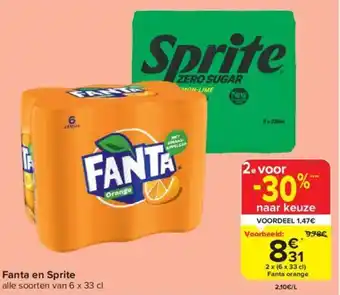 Carrefour Market Fanta en Sprite aanbieding