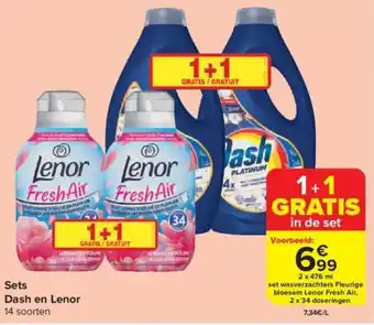 Carrefour Market Sets Dash en Lenor aanbieding