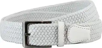 Bol.com Landley elastische riem met gevlochten stretch elastiek – dames / heren - wit - lengte totaal 110 cm / riemmaat 95 aanbieding