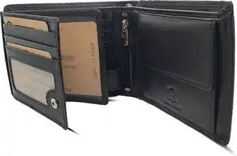 Bol.com Safekeepers leren portemonnee heren - rund leer - rfid skimm protected - zwart leder aanbieding