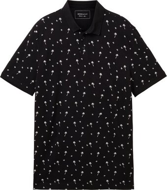 Bol.com Tom tailor all over printed polo heren poloshirt - maat l aanbieding