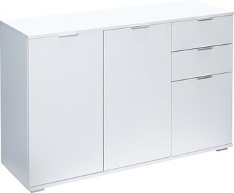 Casaria dressoir alba – 3 deuren 2 laden mdf - 107x75x35 cm wit