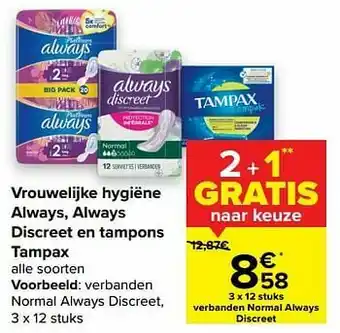 Carrefour Market Verbanden normal always discreet aanbieding