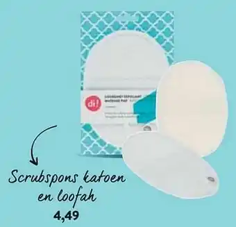 Scrubspons katoen en loofah
