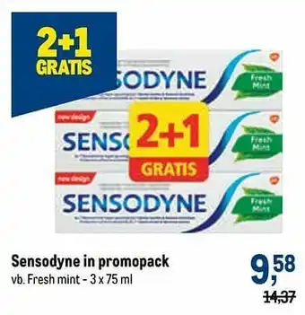 Makro Sensodyne fresh mint aanbieding