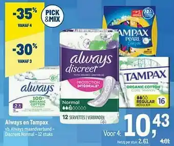 Makro Always maandverband - discreet normal aanbieding