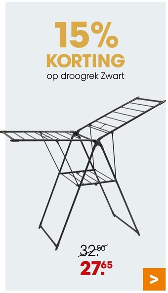 Kwantum Droogrek Zwart aanbieding