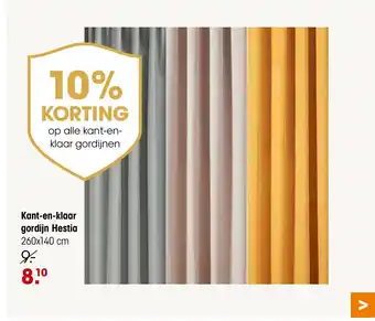 Kwantum Kant-en-klaar gordijn Hestia 260 x 140 cm aanbieding