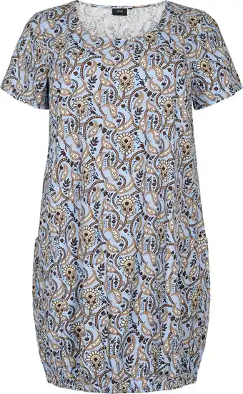 Bol.com Zizzi jeasy, s/s, aop dress dames jurk - maat s (42-44) aanbieding