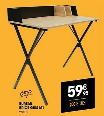 Electro Depot Bureau brice gris m1 aanbieding