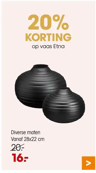 Kwantum Vaas Etna Diverse maten Vanaf 28 x 22 cm aanbieding