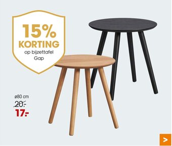 Kwantum Bijzettafel Gap aanbieding