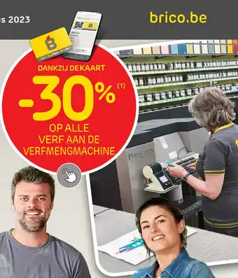 Brico VERF AAN DE VERFMENGMACHINE aanbieding