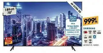 Electro Depot Samsung ue75tu7172 aanbieding
