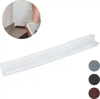 Bol.com Relaxdays tochtstopper deur - tochtstrip - tot 8 cm dikke deuren - tochtrol - tochtwering - wit aanbieding