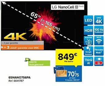 Carrefour Lg 65nano756pa aanbieding