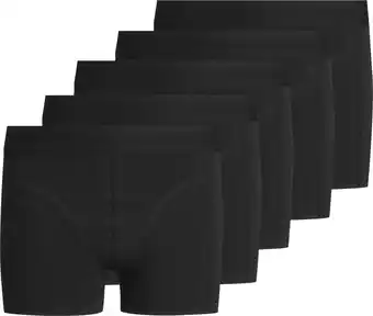 Bol.com Jack & jones junior zwarte boxershorts jongens jacsimple 5-pack zwart - maat 164 aanbieding