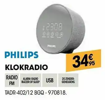 Electro Depot Philips klokradio tadr-402-12 bgq aanbieding