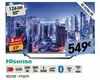 Electro Depot Hisense 50u7qf aanbieding