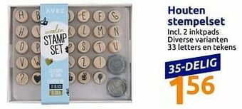 Action Houten stempelset aanbieding