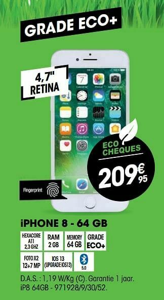 Electro Depot Apple iphone 8 - 64 gb aanbieding
