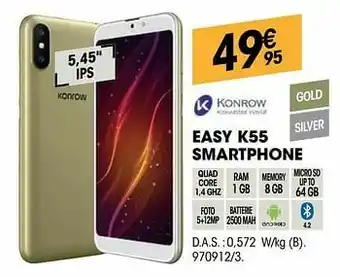 Electro Depot Konrow easy k55 smartphone aanbieding