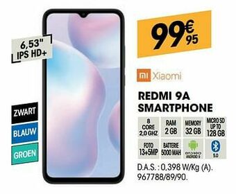 Electro Depot Xiaomi redmi 9a smartphone aanbieding