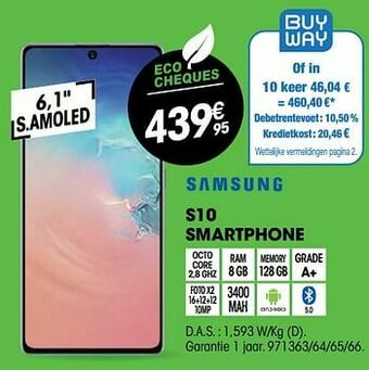 Electro Depot Samsung s10 smartphone aanbieding