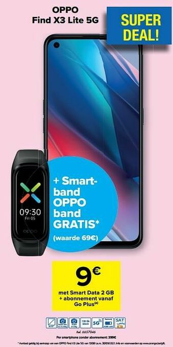 Carrefour Oppo find x3 lite 5g aanbieding