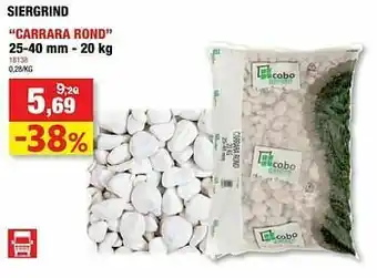 Hubo Siergrind carrara rond aanbieding