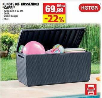 Hubo Kunststof kussenbox capri aanbieding