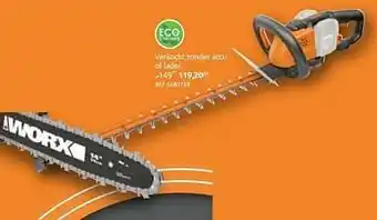 Brico Heggenschaar wg284e.9 worx aanbieding