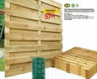 Brico Tuinscherm excellent in geïmpregneerde den aanbieding