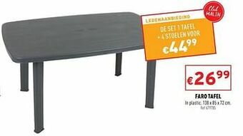 Trafic Faro tafel aanbieding
