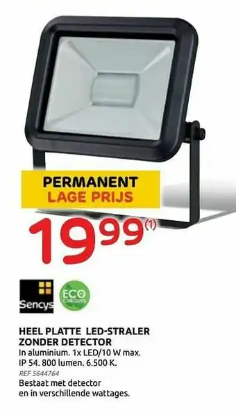 Heel platte led-straler zonder detector