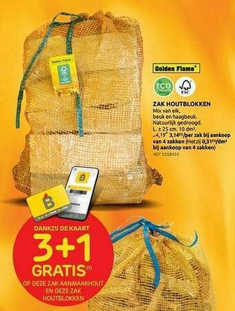 Brico Zak houtblokken aanbieding