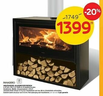 Brico Houtkachel allegro eco design aanbieding