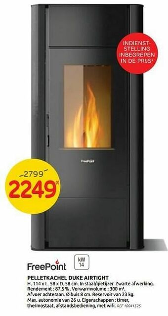 Brico Pelletkachel duke airtight aanbieding