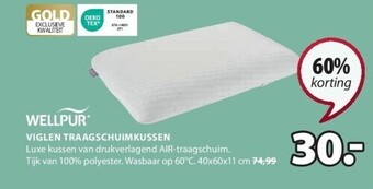 Jysk Viglen traagschuimkussen aanbieding