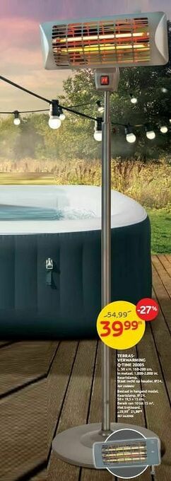 Brico Eurom terrasverwarming q-time 2000s aanbieding