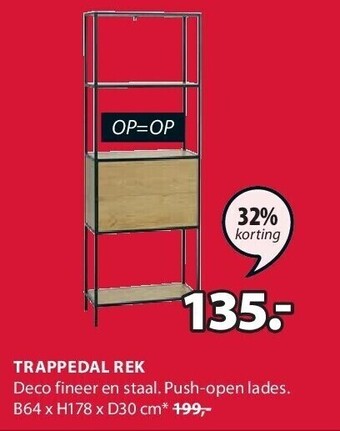 Jysk Trappedal rek aanbieding
