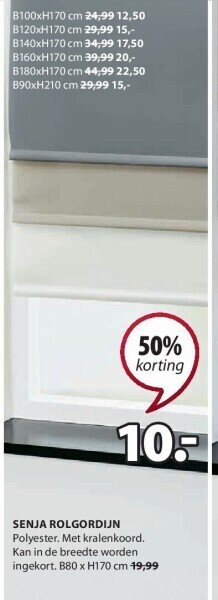 Jysk Senja rolgordijn aanbieding