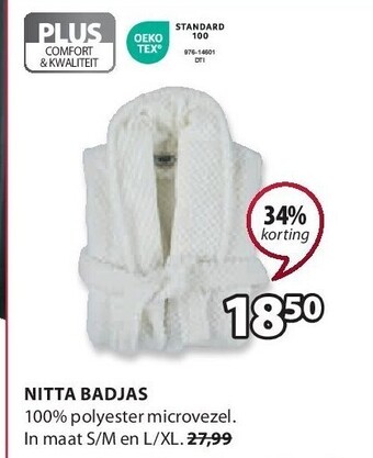 Jysk Nitta badjas aanbieding